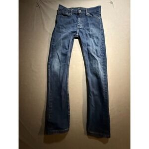 Levis 510 Skinny‎ Jeans Mens 29 Blue Denim Zip Pocketed 29x28
